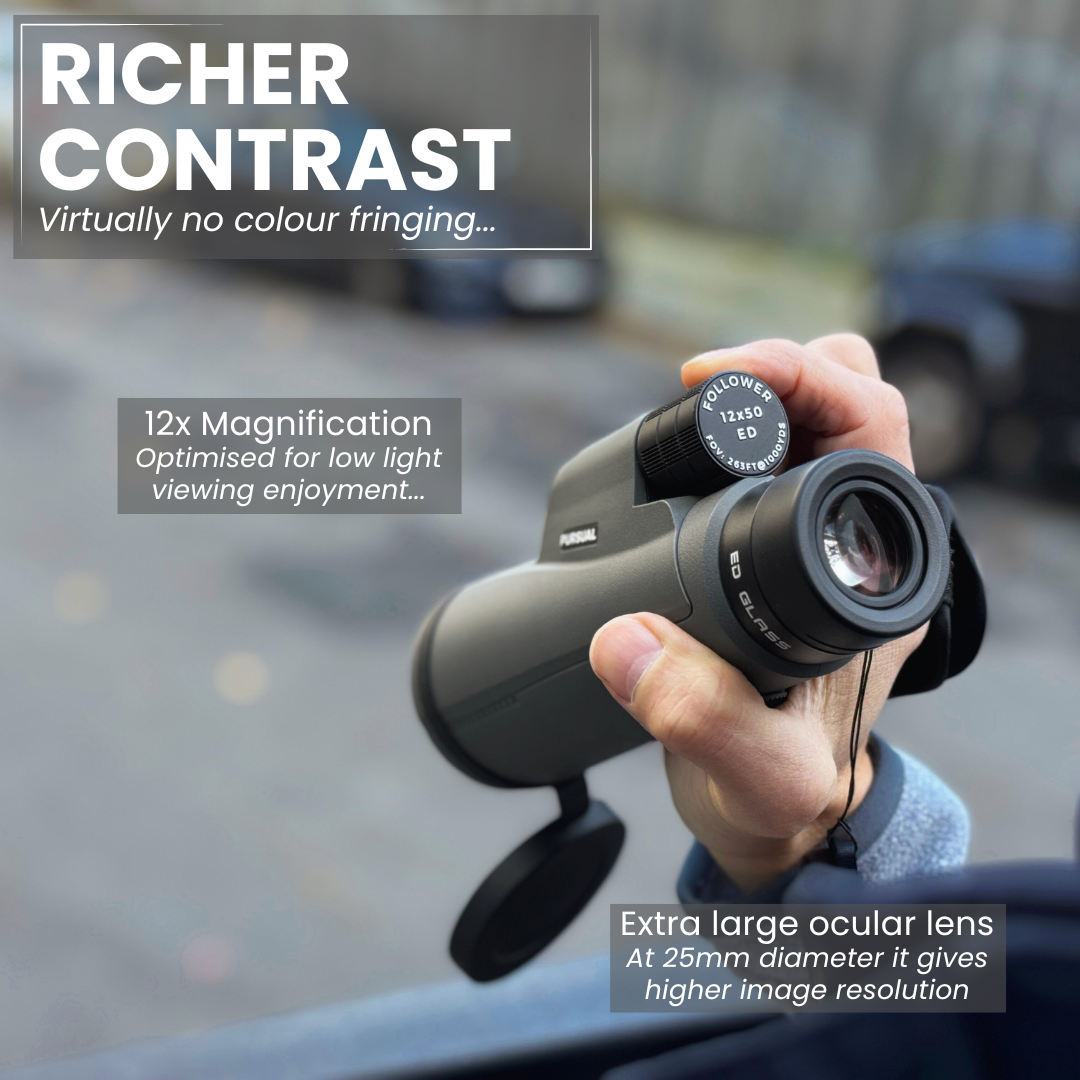 FOLLOWER 12x50 ED Monocular in Urban Grey