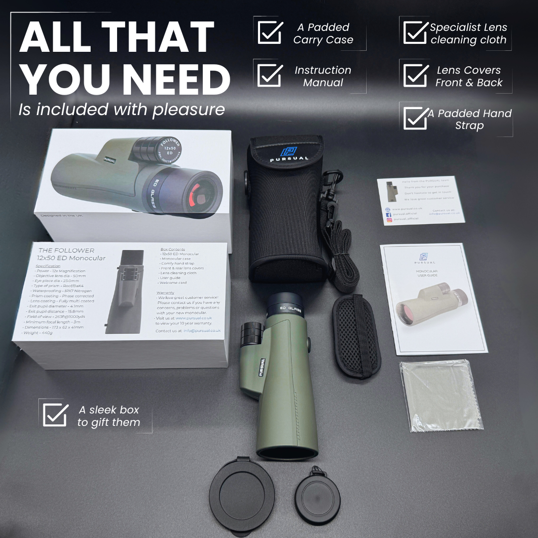 FOLLOWER 12x50 ED Monocular in Woodland Khaki