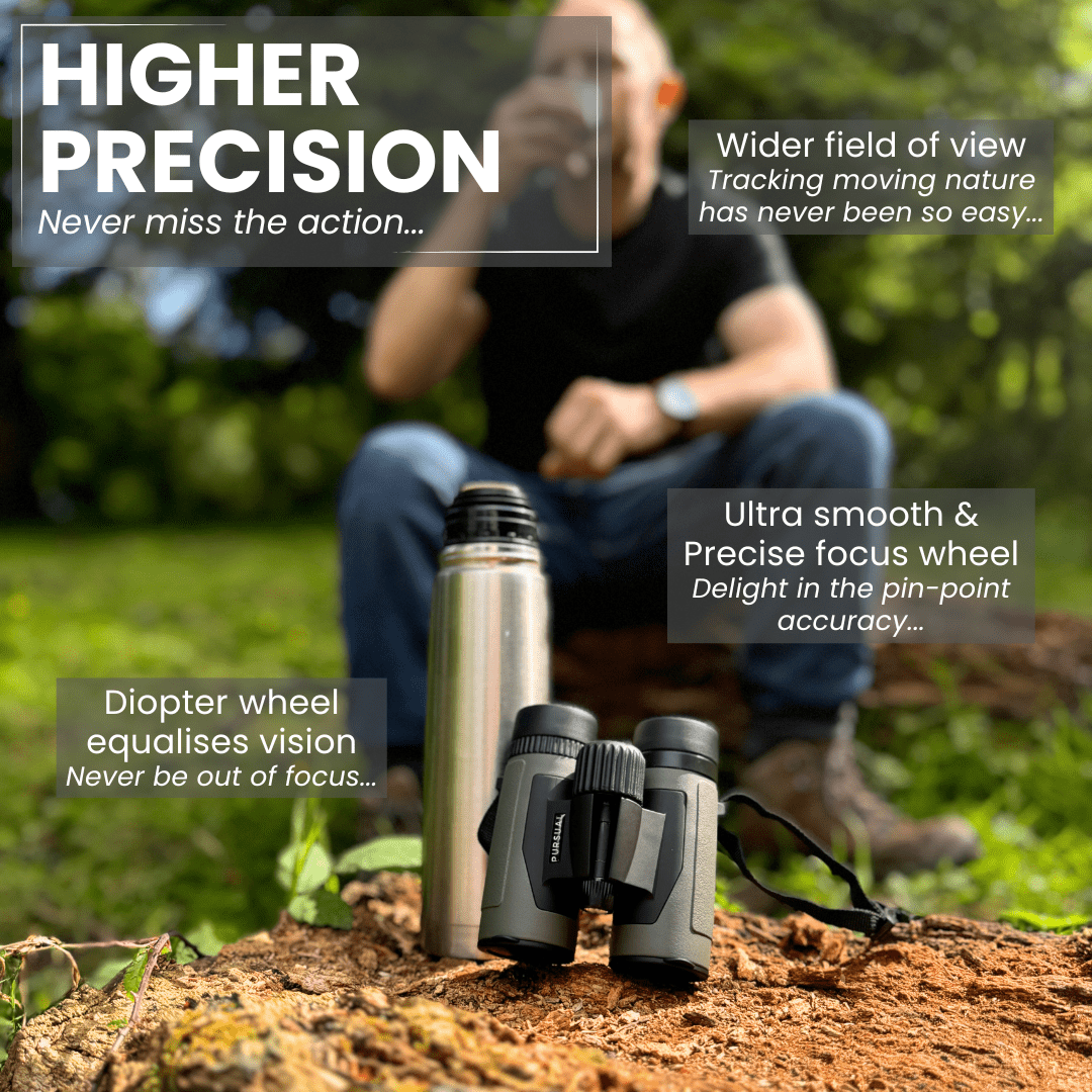 PROTOBIRD 8x32 HD Binoculars in Woodland Khaki - Pursual