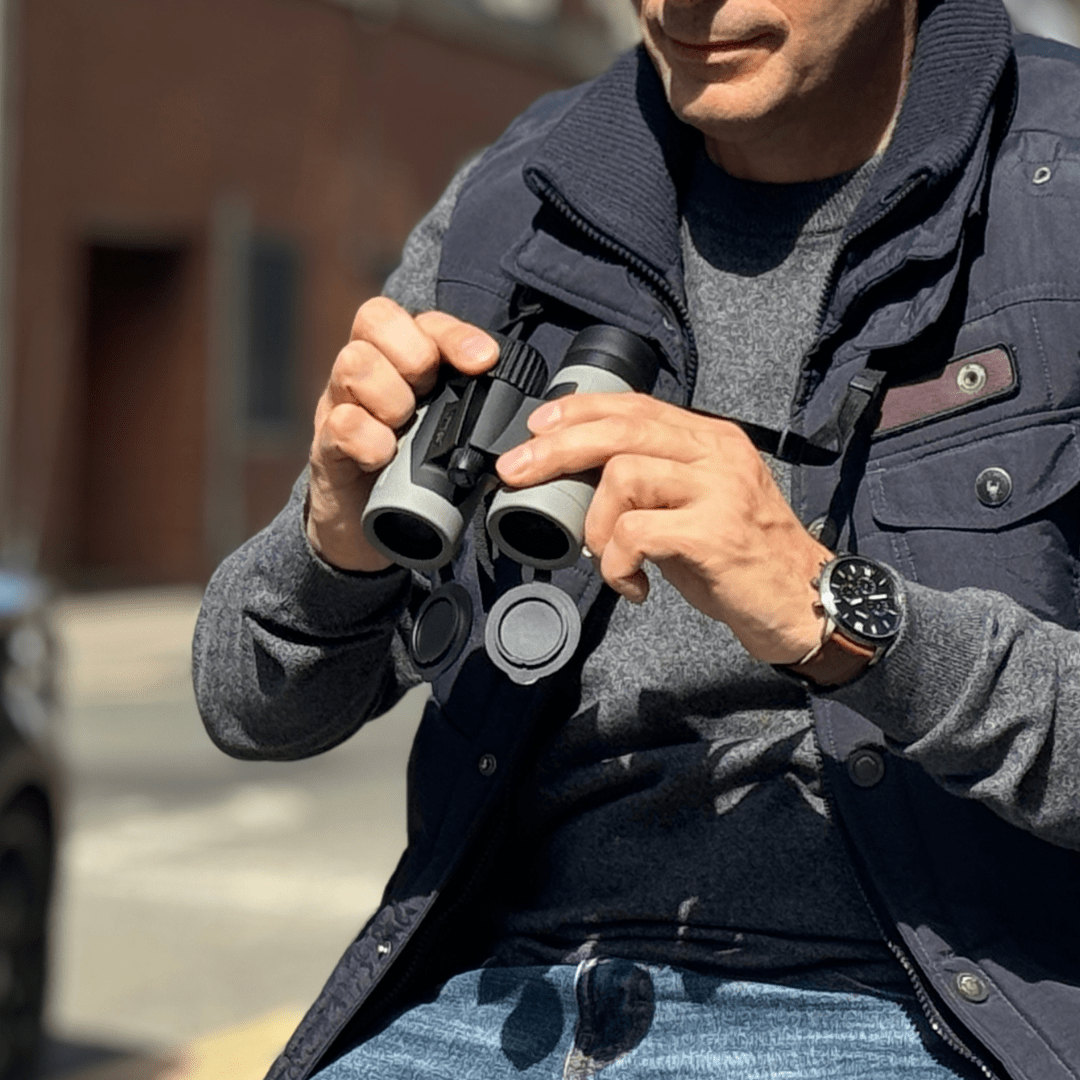 PROTOBIRD 8x32 HD Binoculars in Urban Grey - Pursual