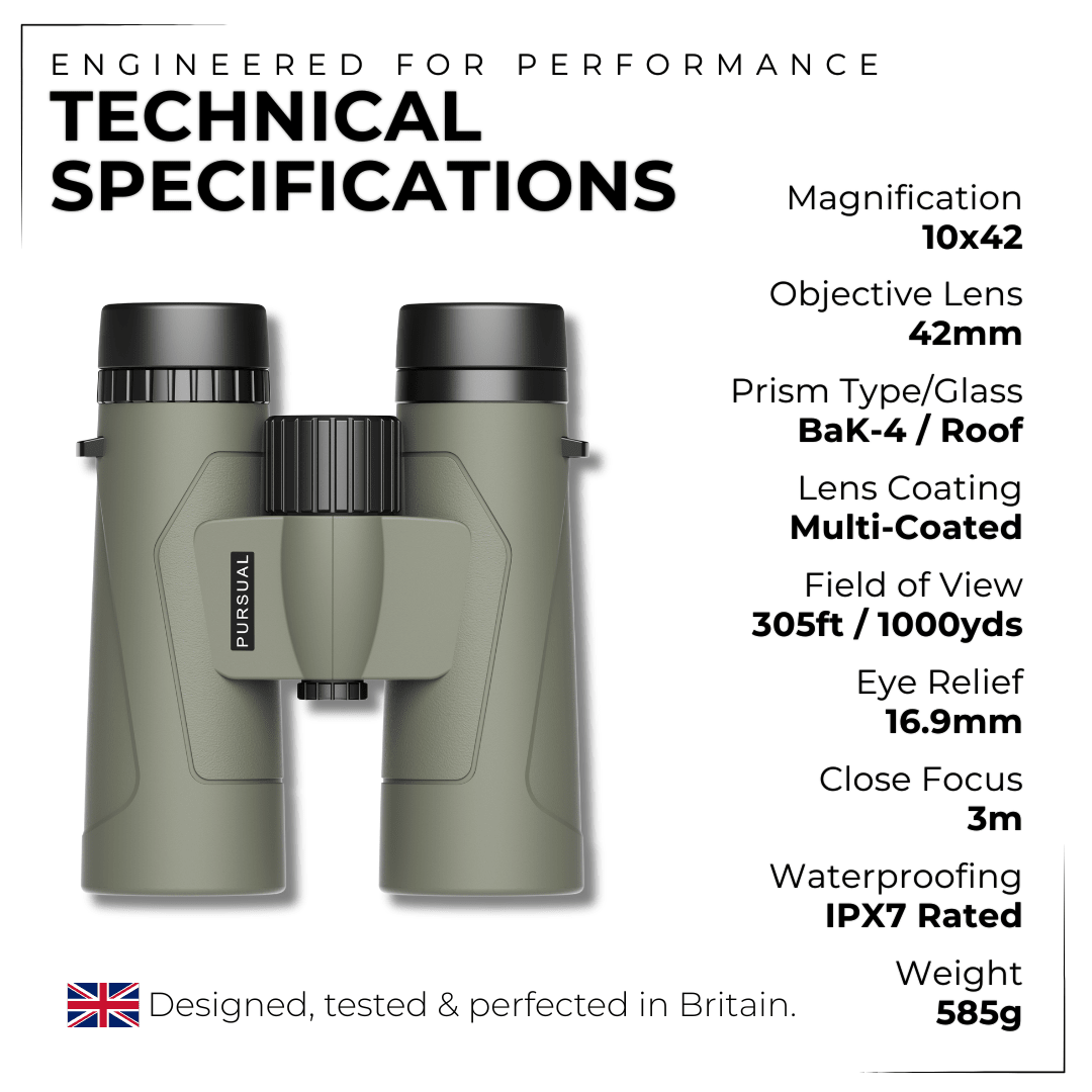 FOREFRONT 10x42 Binoculars in Forest Green - Pursual