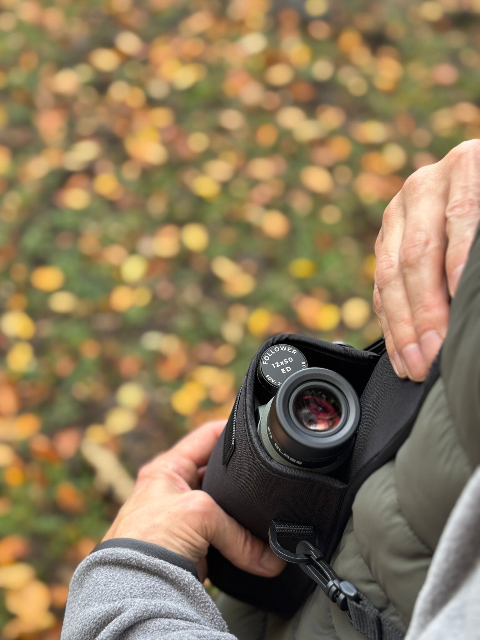 FOLLOWER 12x50 ED Monocular in Woodland Khaki - Pursual