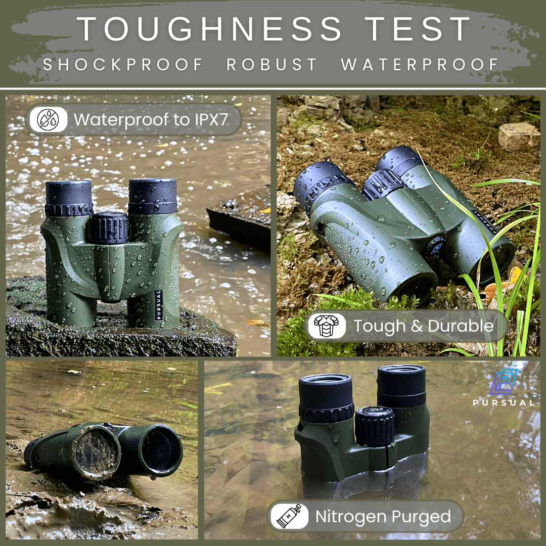 FOREFRONT 8x32 HD Binoculars in Forest Green - Pursual