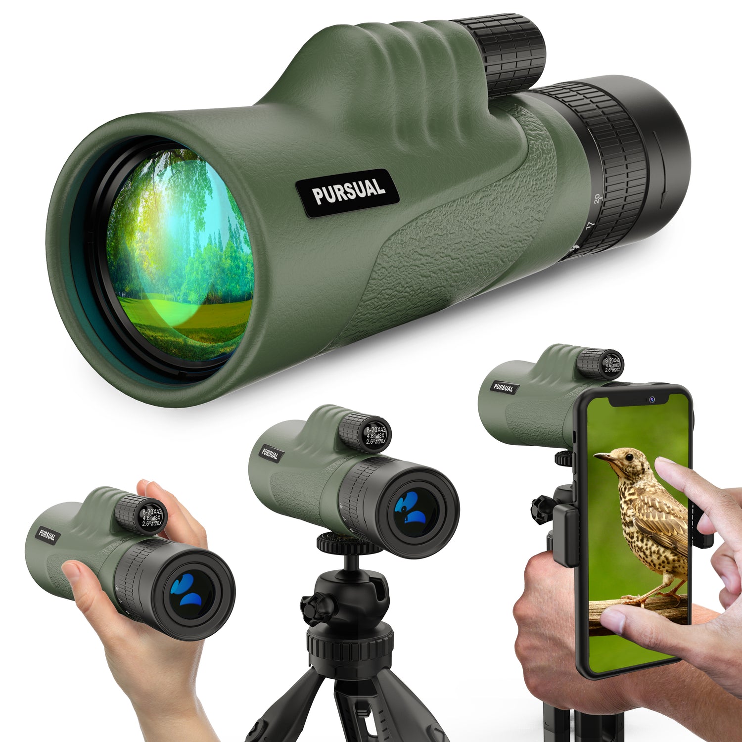EXPLORER 20x42 HD Zoom Monocular Telescope