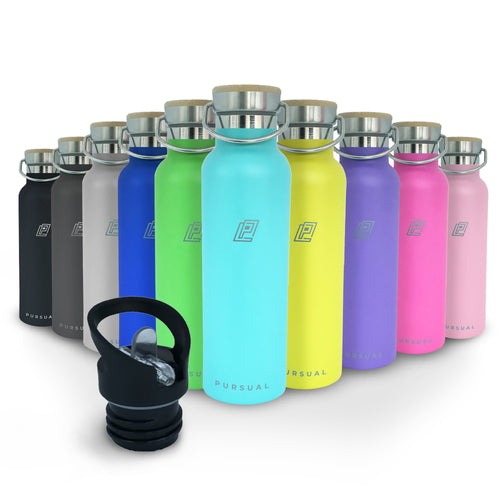 Pursual insulated stainless steel water bottle in 10 vibrant colours