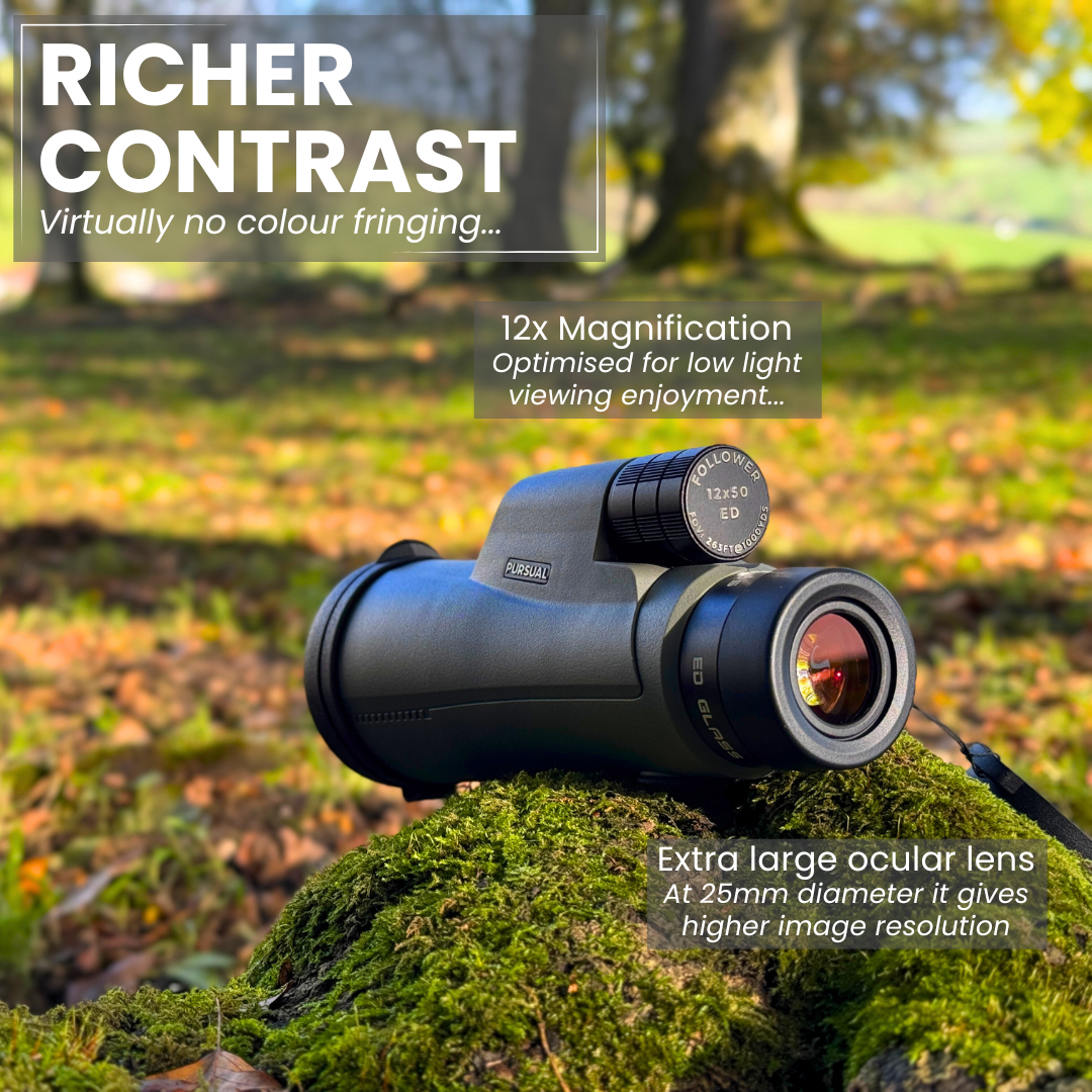 FOLLOWER 12x50 ED Monocular in Woodland Khaki