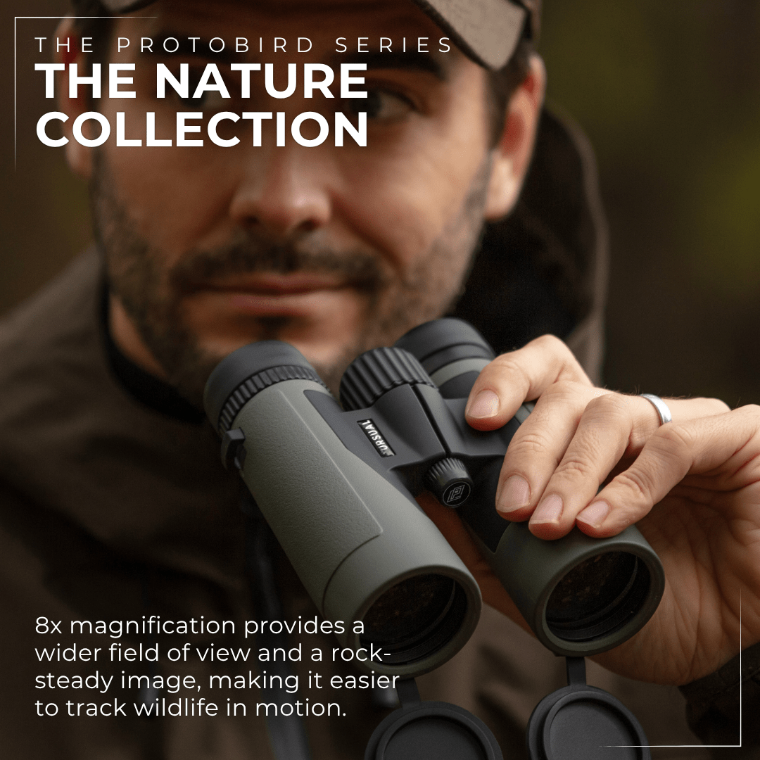 PROTOBIRD 8x42 HD Binoculars in Woodland Khaki - Pursual