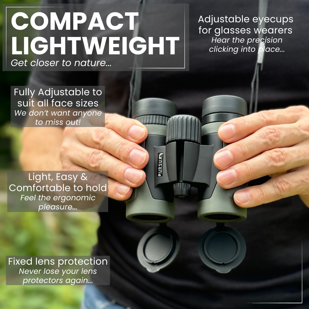 PROTOBIRD 8x32 HD Binoculars in Woodland Khaki
