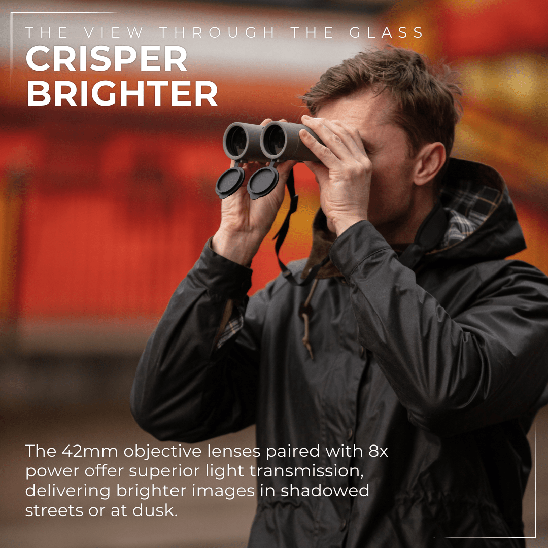 PROTOBIRD 8x42 HD Binoculars in Urban Grey - Pursual