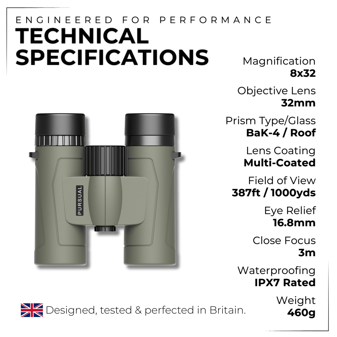 FOREFRONT 8x32 Binoculars in Forest Green - Pursual