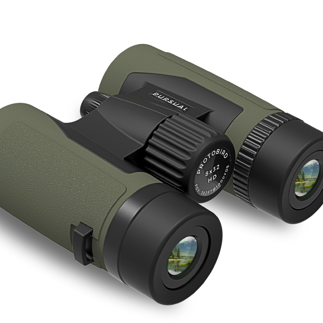 PROTOBIRD 8x32 HD Binoculars in Woodland Khaki