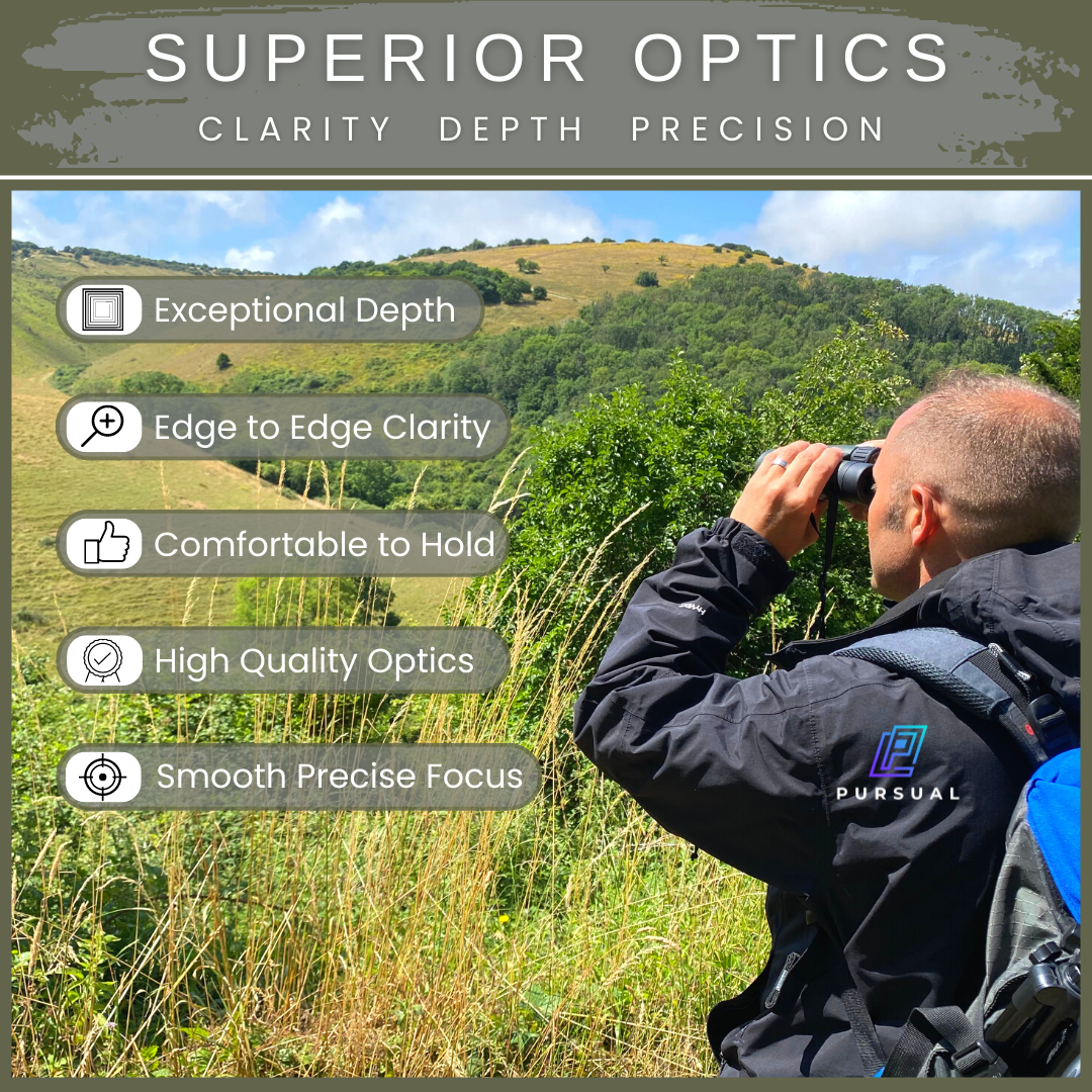 FOREFRONT 8x32 HD Binoculars in Forest Green