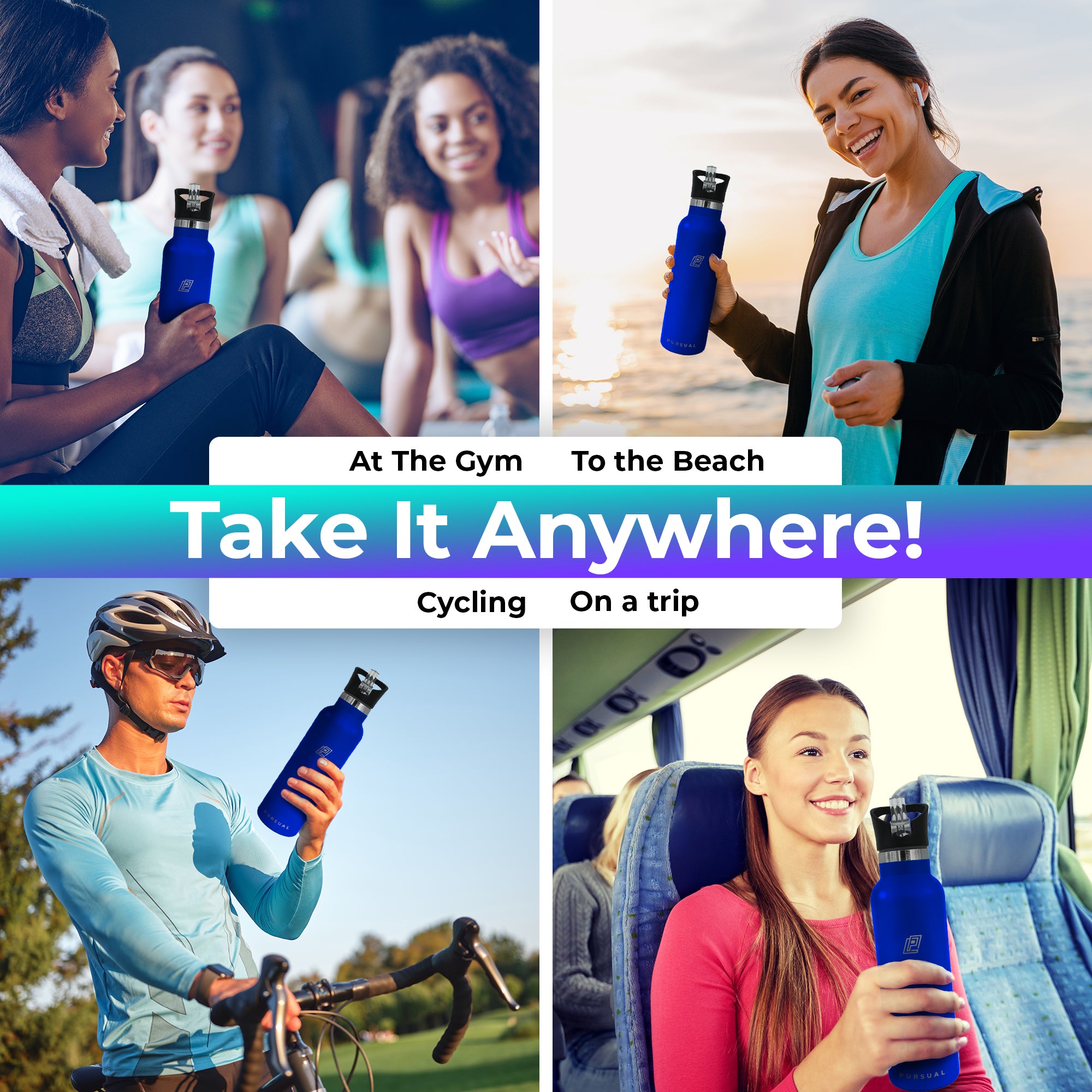 Stainless Steel Insulated Water Bottle for Hot & Cold Liquids - Pursual